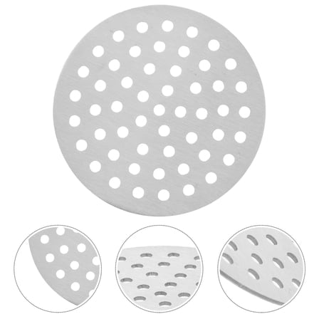LEORX Metal Floor Drain Cover Silver 1Pack 2.4In