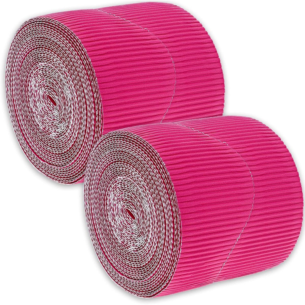 2Rolls Hot Pink Bulletin Board Scalloped Border Decoration for