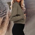 thumbnail image 5 of Hoodies For Women Sevevn Women Casual Loose Hooded Long Sleeve Zipper Solid Colour Hoodies Sweatshirt With Pocket, 5 of 8