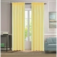thumbnail image 1 of Juego de 2 cortinas de seda sintética MR2 amarillas con bolsillo para varilla, juego de 2 paneles semitransparentes lisos de 140 cm de ancho x 213 cm de largo cada uno, 1 of 3