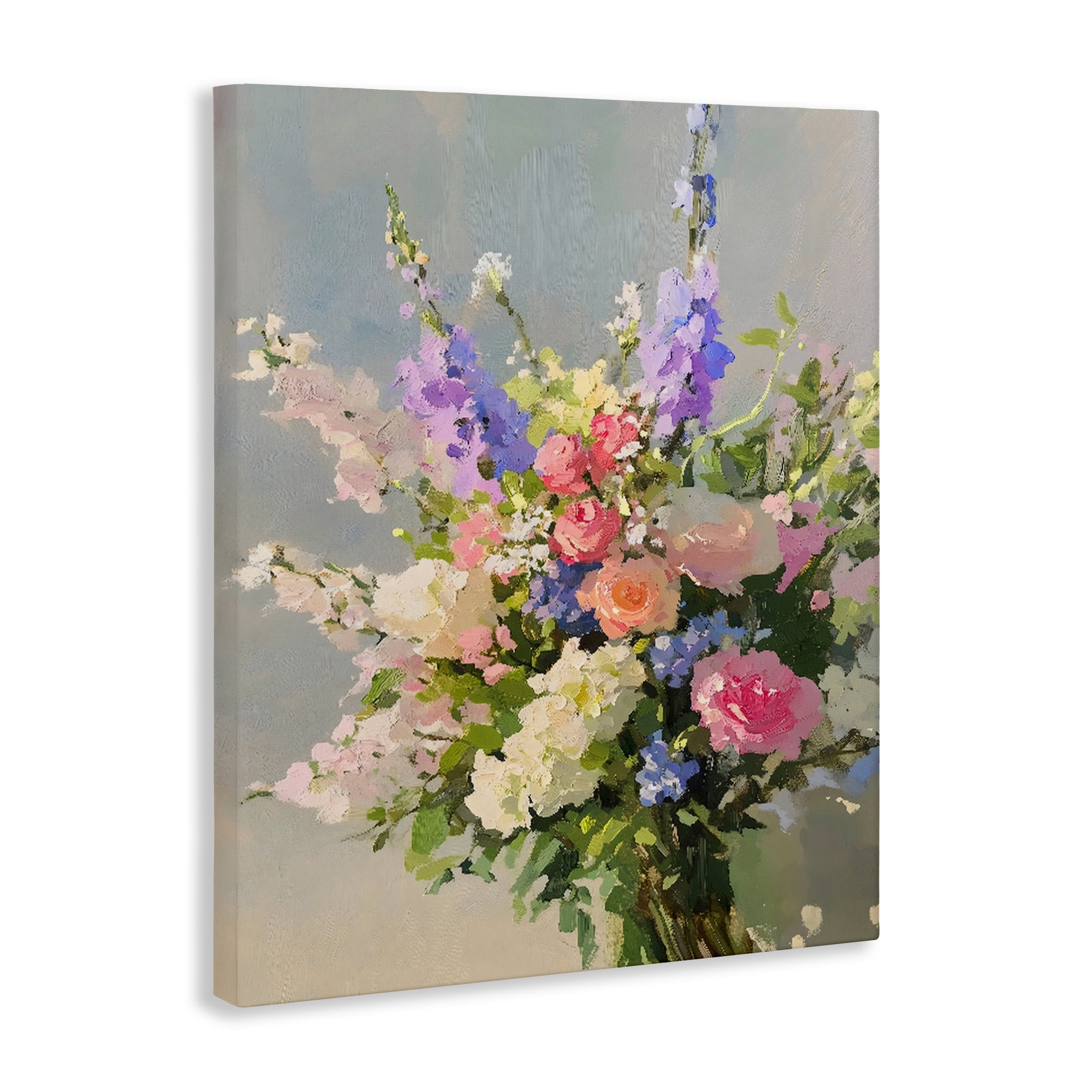 Stupell Industries Romantic Pastel Garden Bouquet Canvas Wall Art, design by The Prints Vibe