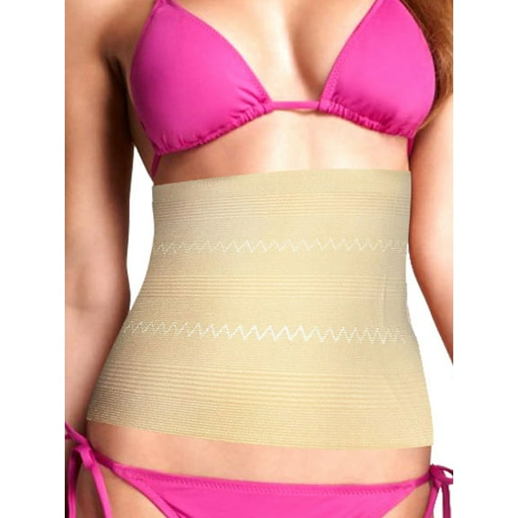 INSPIRE CHIC Women's Elastic Tummy Control Body Shaper Corset Girdle Waist Cincher Beige M