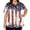 Red, variant on Women's 250th Anniversary USA Shirt V Neck Dual Pockets Flag Print Work Top Independence Day Top 4th of July Shirts America 250 Merchandise