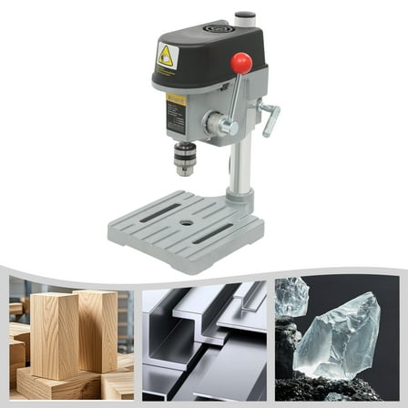340W Portable Bench Drill Press, 110V 50Hz Corded Mini Table Drill, Adjustable 3-level Speed