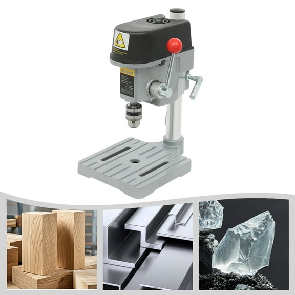 340W Portable Bench Drill Press, 110V 50Hz Corded Mini Table Drill, Adjustable 3-level Speed