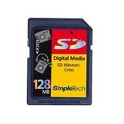 SimpleTech - Flash memory card - 128 MB - SD - for Alienware Area-51 m5500, MJ-12 m7700; Panasonic-RR-XR320, SV-SD80; ToshibaMEA-110, 210