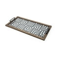 thumbnail image 2 of Grey Metal Glasss Top With Maze Like Pattern Tray, 2 of 8