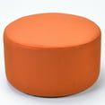 thumbnail image 4 of Modern Round Velvet Upholstered Ottoman with Soft Padded Seat, Multi-Functional Sofa Footrest, Side Table, Extra Seating for Living Room, Bedroom, Entryway (Rust, 24" D x 24" W x 13" H), 4 of 9