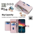 thumbnail image 4 of For Samsung Galaxy S21 4G/S21 5G Case PU Leather Cell Phone Cover with Zipper Pocket, 4 of 5