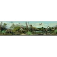 thumbnail image 2 of Dundee Deco Prepasted Wallpaper Border - Kids Dinosaurs Blue, Brown, Green, Grey, 15 ft x 9 in, 2 of 4