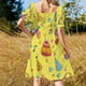 thumbnail image 5 of Vestido de manga corta con helado de fresa, ropa elegante para mujer, vestidos sueltos, vestidos de estilo coreano, vestidos de lujo., 5 of 7