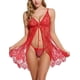 thumbnail image 3 of XmhyTop Baby Doll Mujer Erótico, Lenceria con Tanga y Camisón, Noches Románticas, El estilo B,Talla M Rojo, 3 of 5