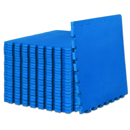 Condition photo showing New/Like New for ProsourceFit Exercise Puzzle Mat 3/4-in Blue 96 Sq Ft - 24 Tiles
