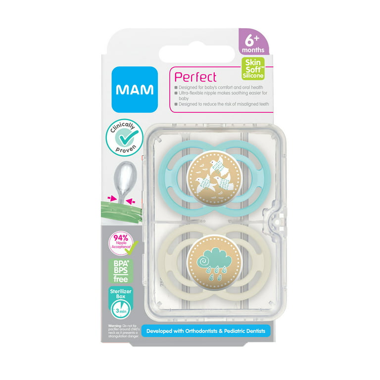 MAM Perfect Pacifiers, Orthodontic Pacifiers (1 Sterilizing