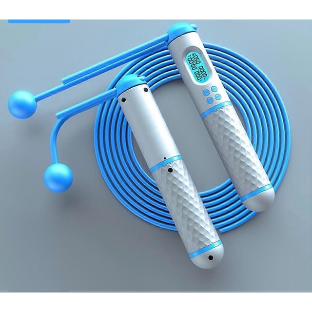 Cuerda para saltar, cuerda digital con peso, cuerda para saltar sin cable, cuerda de saltar ajustable para entrenamiento de fitness en casa.
