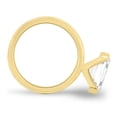 thumbnail image 4 of 2.00Ct Emerald Moissanite East West Half Bezel Solitaire Engagement Ring, 18K Yellow Gold, US 8, 4 of 8