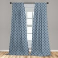 thumbnail image 5 of Ambesonne Stars Curtains, Moroccan Folklore Motifs, Pair of 28"x63", Dark Blue Beige and Aqua, 5 of 5
