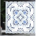 thumbnail image 3 of Ambesonne Vintage Shower Curtain, Talavera Pattern Ornament, 69"Wx75"L, Dark Lavender White Grey, 3 of 4