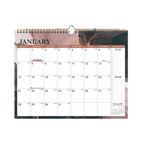 Wall Calendar 2024-2025,Jan 2024- Jun 2025, 18 Months Calendar, 14.8" x 11.5" Large Wall Calendar 2024 for Home or Office