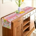 thumbnail image 4 of Dashan Easter Pink Table Runner,Cute Bunny Rabbit floral Linen Table Runner,Kitchen Decor Dining Table Settings 13x72 Inch, 4 of 6
