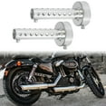 thumbnail image 2 of 2pcs 60mm Universal Motorbike Exhaust Silencer Exhaust Insert Muffler Pipe Silver Tone, 2 of 5