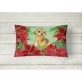 thumbnail image 2 of Carolines Treasures CK1306PW1216 Chihuahua Poinsettas Canvas Fabric Decorative Pillow  12H x16W multicolor, 2 of 3