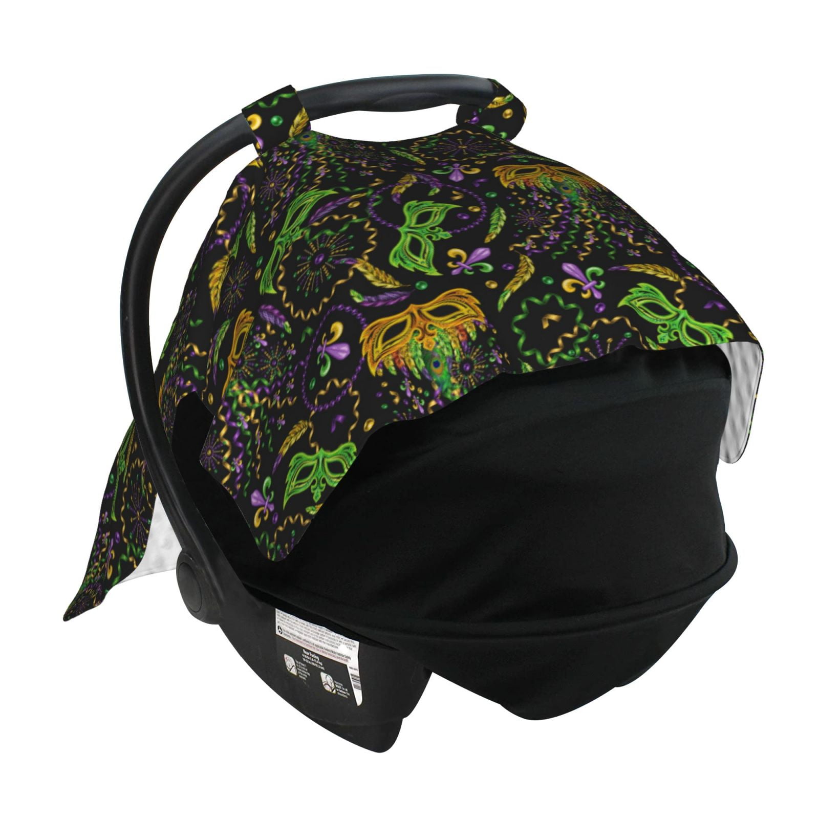 Car Seat Cover Baby - Carnival Mardi Gras3 Breathable Infant Car Seat Cover for Baby Carseat, Lightweight Comfort Baby Essentials Must Haves Newborn Stuff for Girl Boy