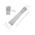 thumbnail image 3 of Guantes largos para mujer de los años 20, manoplas de dedo completo para fiesta de noche, elegante guante de ópera Plata One Size, 3 of 4