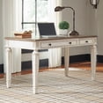 thumbnail image 2 of Signature Design by Ashley Realyn 60" Home Office 2 Drawer Desk, White/Brown, 2 of 9