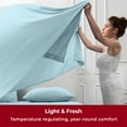 thumbnail image 3 of Mellanni Twin-XL Flat Sheet Only, Hotel Luxury Soft Microfiber Top Sheet, 1 Piece, Aqua, 3 of 7