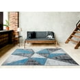 thumbnail image 4 of MDA Rug Imports Orelsi Collection Grey/Turquoise Area Rug 3'9'' X 5'9'' 4' x 6' Indoor,Accent Rectangle, 4 of 5