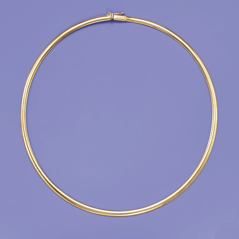 Ross Simons Italian 4mm 18kt Yellow Gold Omega Necklace Women s Adult