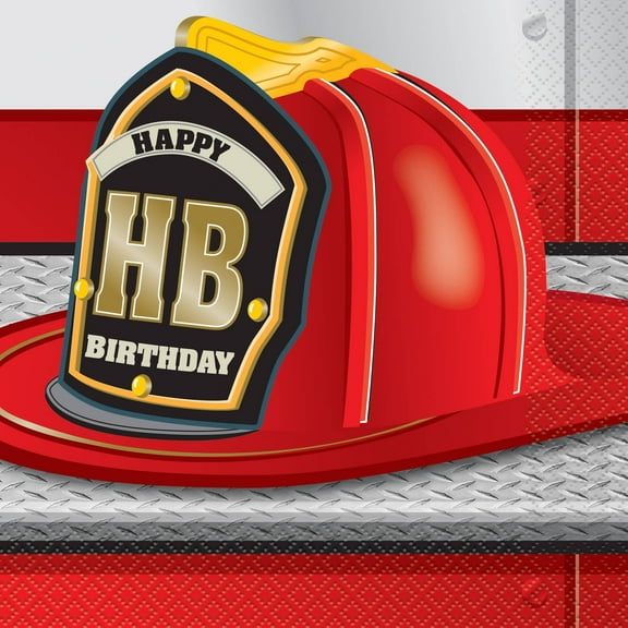 Firefighter Birthday Party Lunch Napkins, 16ct