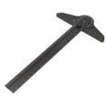 thumbnail image 1 of Woodworking T Shaped Scriber, Black Woodworking T Ruler Easy To Read Compact  Engraved Scales Aluminum Alloy  For Construction, 1 of 8