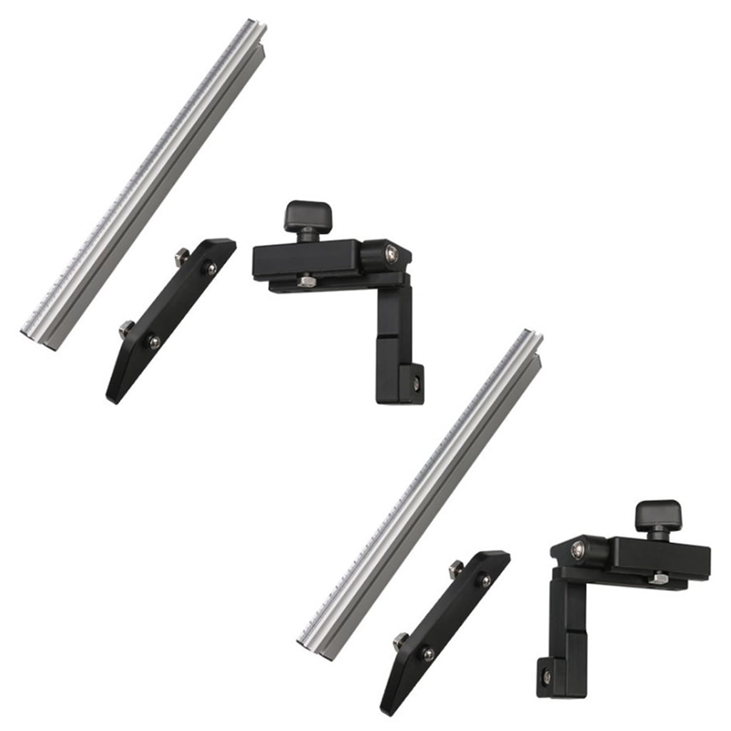 MOMOJIA 450mm Miter Gauge with Track Stop TableSa-Woodworking Tools DIY Push Handle Simple Style Backer Aluminum and Bakelite
