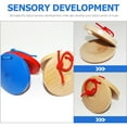 thumbnail image 4 of 6 Pcs Instrument de Musique pour Enfants Jouets Castanet Couleurs Assorties Éducation Musicale, 4 of 8