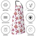 thumbnail image 5 of Goofa Purple Mushroom Printed Waterproof Apron 33" Chef Aprons for Men Heavy Duty Chemical Work Apron Adjustable Bib Apron, 5 of 9
