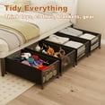 thumbnail image 7 of 2 Pack Under the Bed Storage Containers,12 inch Height Under Bed Shoe Storage,31inch Long Underbed Storage with Wheels,Large Rolling under bed Clothes Storage Drawers with Lid for Dorm Tall,Black, 7 of 7
