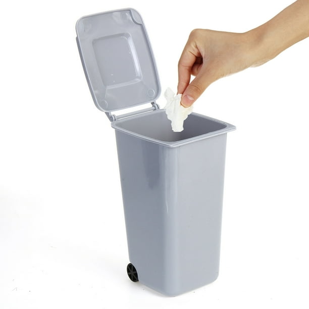 Countertop Trash Can With Lid Mini Desktop Shake Cover Trash Bin Garbage Basket Mini Desktop Waste Bins For Home Office Desktop Table 4x3x6 Inch Walmart Com Walmart Com