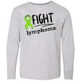 thumbnail image 3 of Inktastic Fight Lymphoma Lime Ribbon Long Sleeve Youth T-Shirt, 3 of 5