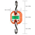 thumbnail image 4 of Báscula colgante digital naranja de 150 kg/330 lb, báscula portátil con gancho de acero y retroiluminación LCD para granjas, pesca, caza, mercado de alimentos y trabajo al aire libre, 4 of 5