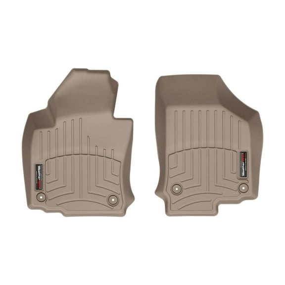 WeatherTech Custom Fit FloorLiners compatible with VW Eos, Jetta, Golf R, Jetta SportWagen, Golf R32 - 1st Row (Driver & Passenger), Tan