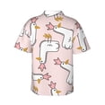 thumbnail image 3 of Bixox Men's Hawaiian Shirts Men's Goose Queen Print Short-Sleeve Shirt-Medium, 3 of 8