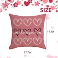 thumbnail image 3 of Harpi Decorative Throw Pillow Covers Clearance Valentine's Day Pillow Covers 18x18 Inch Set Of 2 White Hearts Decor Throw Pillow Covers Valentine's Day Cushion Case Decoration for Sofa Couch, 3 of 7