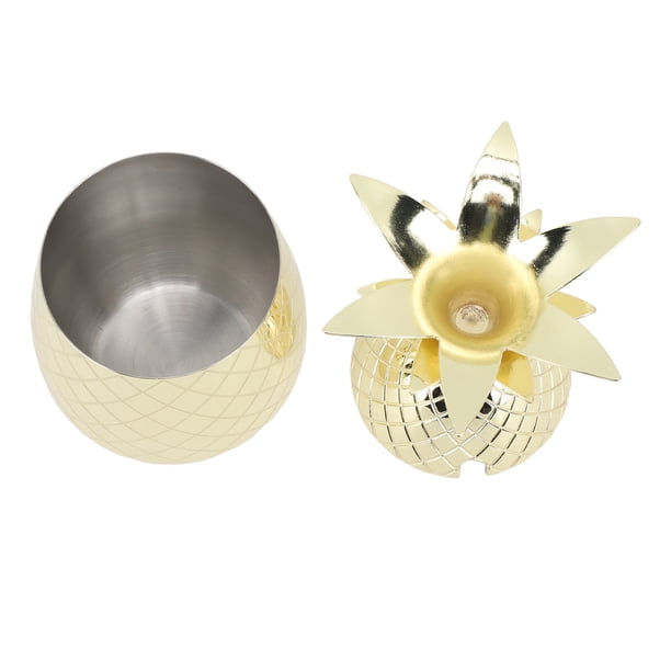 Taza de Piña de Acero inoxidable 304 de 500 ml, Vaso Elegante y Versátil para Fiesta en Bar, Vasos Reutilizables