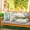 thumbnail image 4 of Set of 4 Outdoor Waterproof Decorative Throw Pillow Covers 18x18 Inch Linen Pillow Covers Square Cushion Case Garden Pillowcase Pillows Shell for Patio Furniture Couch Tent (Strawberry Farm), 4 of 6
