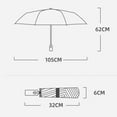 Yazoeiaing Mechanical Transparent Handle Automatic Umbrella Safety Anti