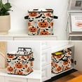 thumbnail image 6 of RATGDN Collapsible Fabric Cube Storage Bin with Double Handles for Living Room Bedroom Office Black - Pumpkin Flying Black Bat, 6 of 6