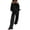Black #48, variant on WULMLEO Women's 2 Piece Sets Polka Dots One Shoulder Loose Sweatshirt and Wide Leg Sweatpants Outfits 2026 Casual Trendy Suit Outfits Black XL