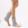 thumbnail image 2 of Resicozy Short Boot Socks for Women Boot Cuffs Winter Fashion Casual Solid Color Knitted Leg Warmers Socks Light Gray, 2 of 5